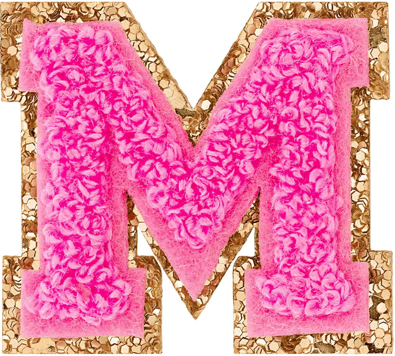 Flamingo Mini Glitter Varsity Letter Patch | Stoney Clover Lane Patches | Stoney Clover Lane