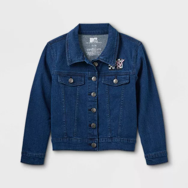 Girls' MTV Denim Jacket - Blue | Target