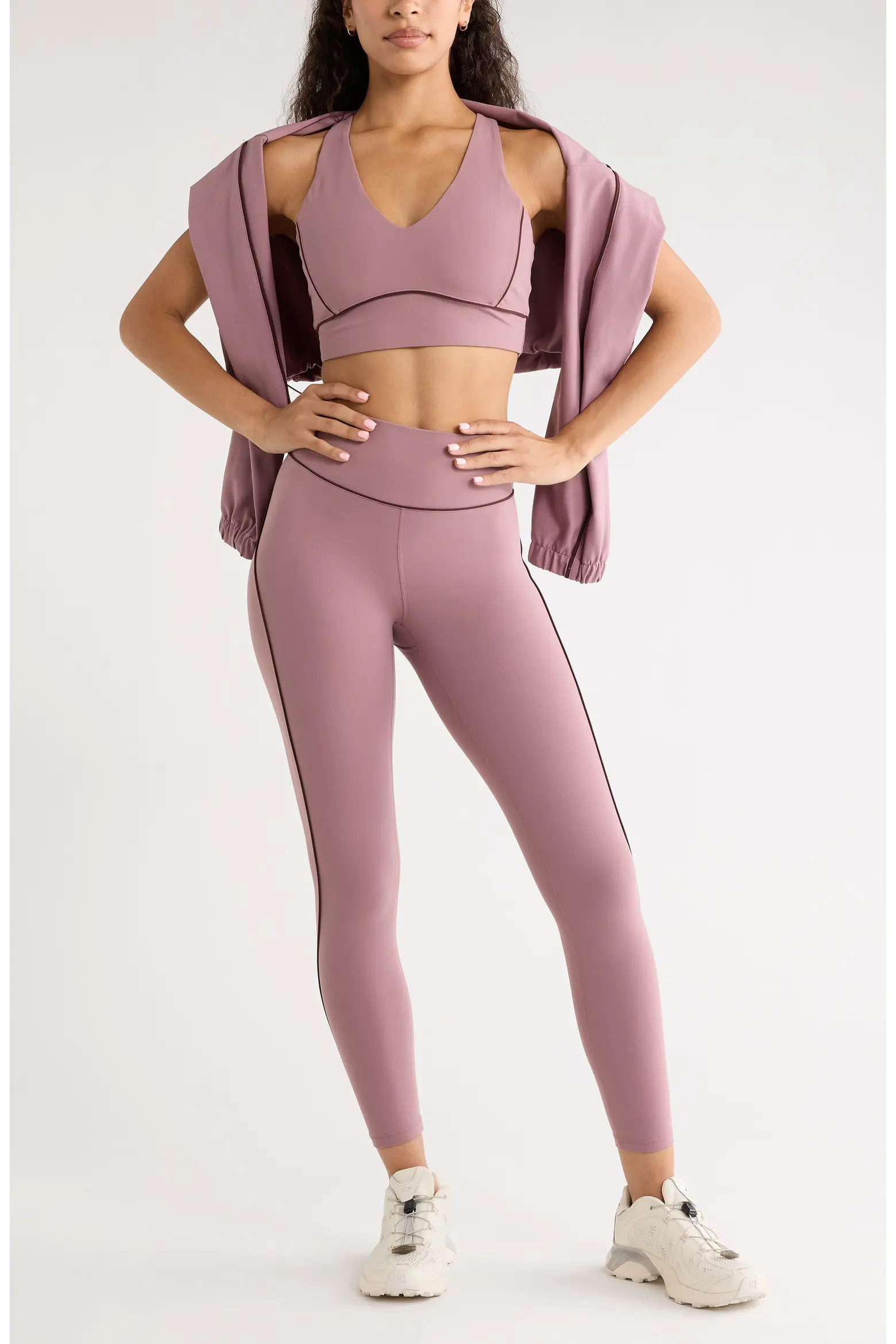 Studio Luxe High Waist 7/8 Piped Leggings (Women) | Nordstrom | Nordstrom