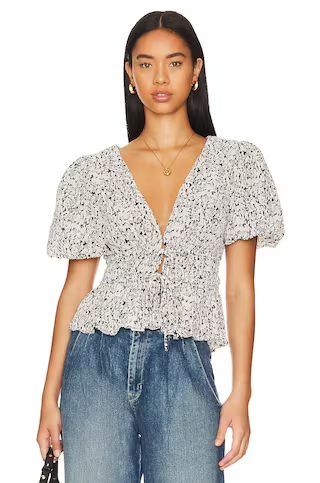 ASTR the Label Alexis Top in Black Multi Floral from Revolve.com | Revolve Clothing (Global)