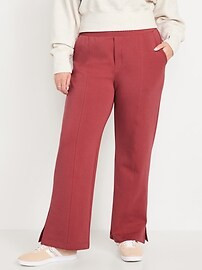 High-Waisted Dynamic Fleece Trouser Pants | Old Navy (US)