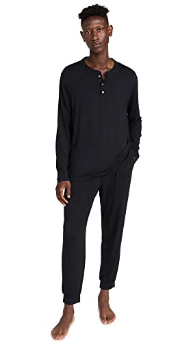 Henry Men's Jersey Modal PJ Set Black | Amazon (US)
