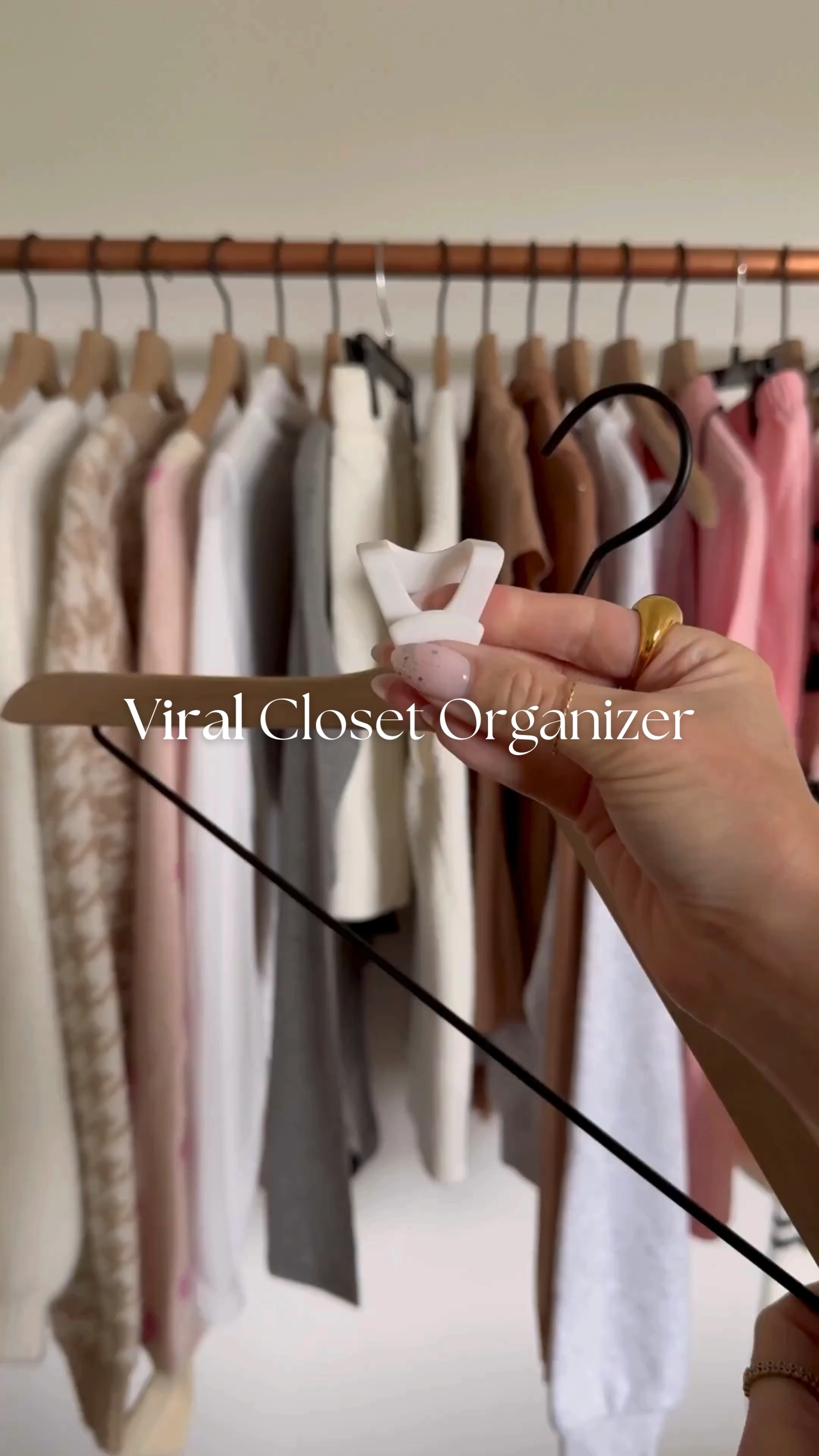 These hanger hooks not only double your closet space, but they are the perfect closet organizers for keeping similiar colors together, organizing sets, and laying out outfits for the week.

#LTKhome