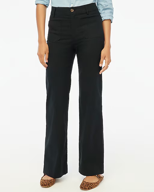 Lizzie high-rise patch-pocket wide-leg pant | J.Crew Factory