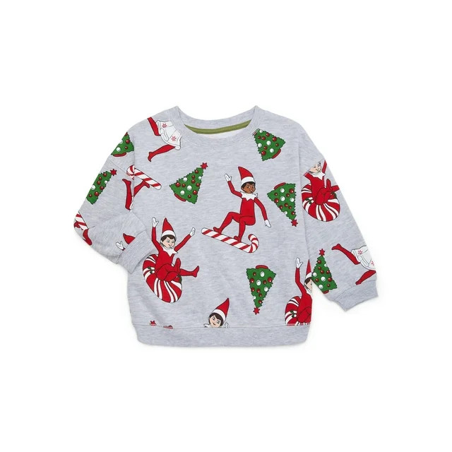 Elf on the Shelf Toddler Boys Holiday Crewneck Sweatshirt, Sizes 12M-5T - Walmart.com | Walmart (US)