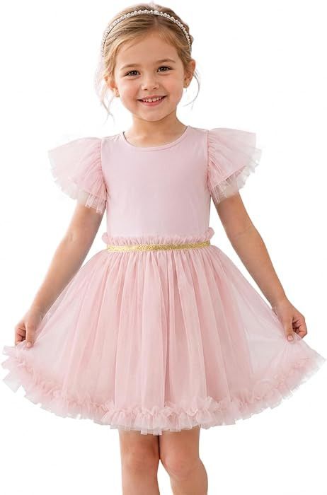 Tutu.kk Toddler Tutu Dress Girls Princess Dresses Birthday Party Outfit | Amazon (US)