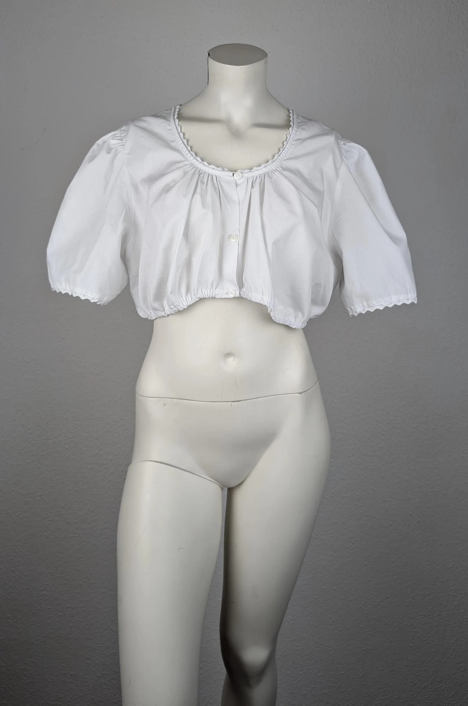 Dirndl blouse (XXL) white #389 decorative border collar | Etsy (Global)