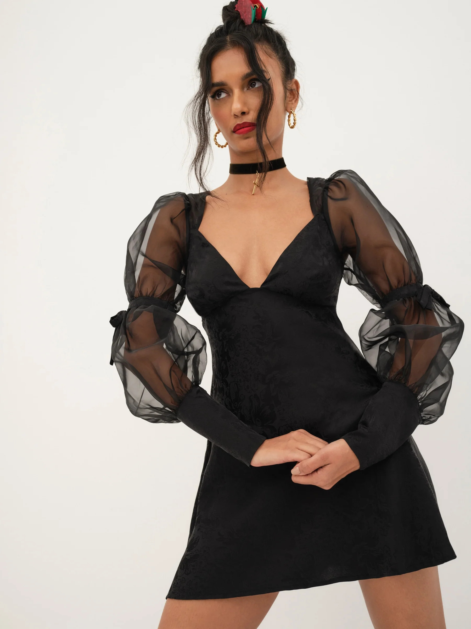 Gabrielle Puff Sleeve Mini Dress | For Love & Lemons