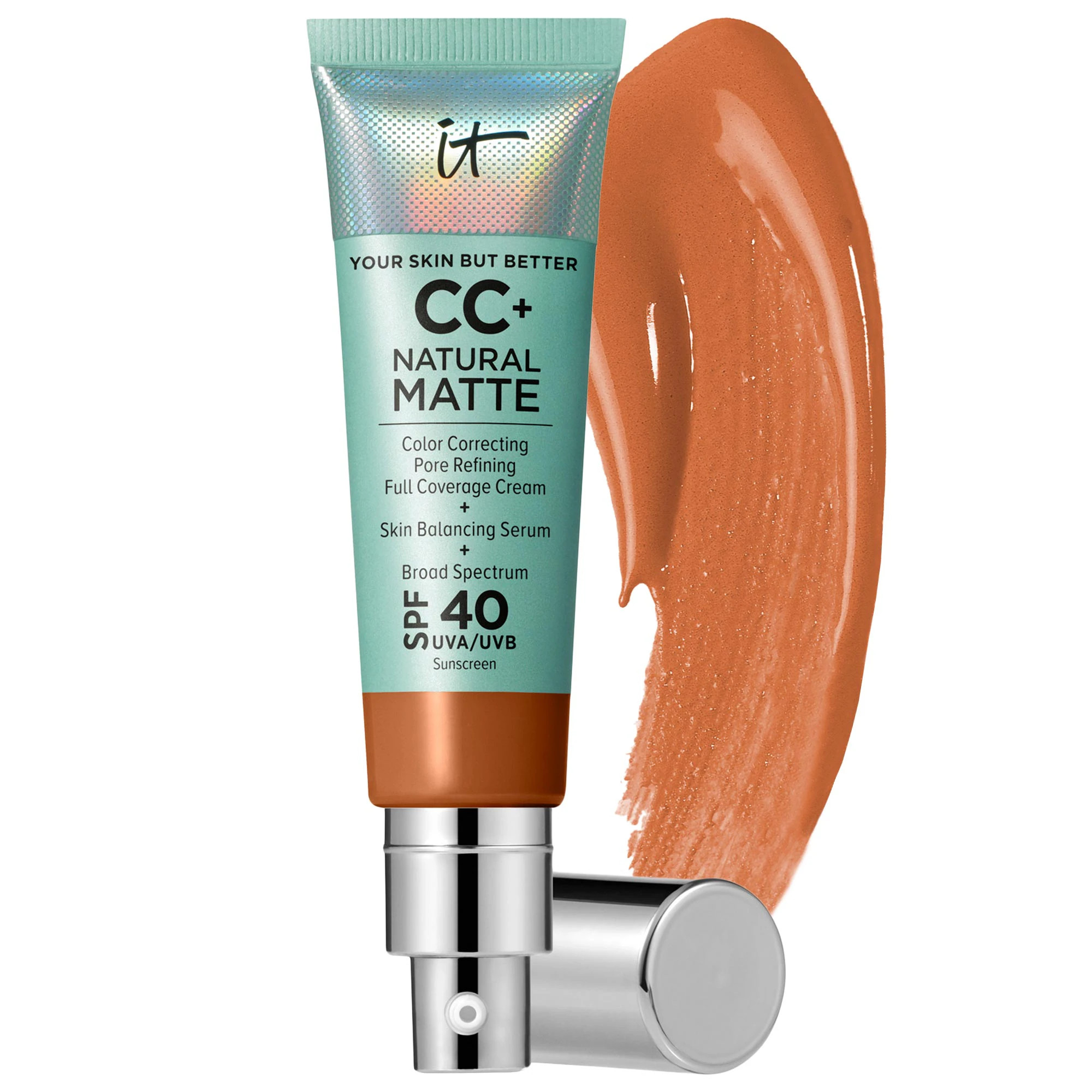 IT Cosmetics CC+ Cream Natural Matte Foundation with SPF 40 Rich Cool 1.08 oz / 32 mL | Sephora (US)