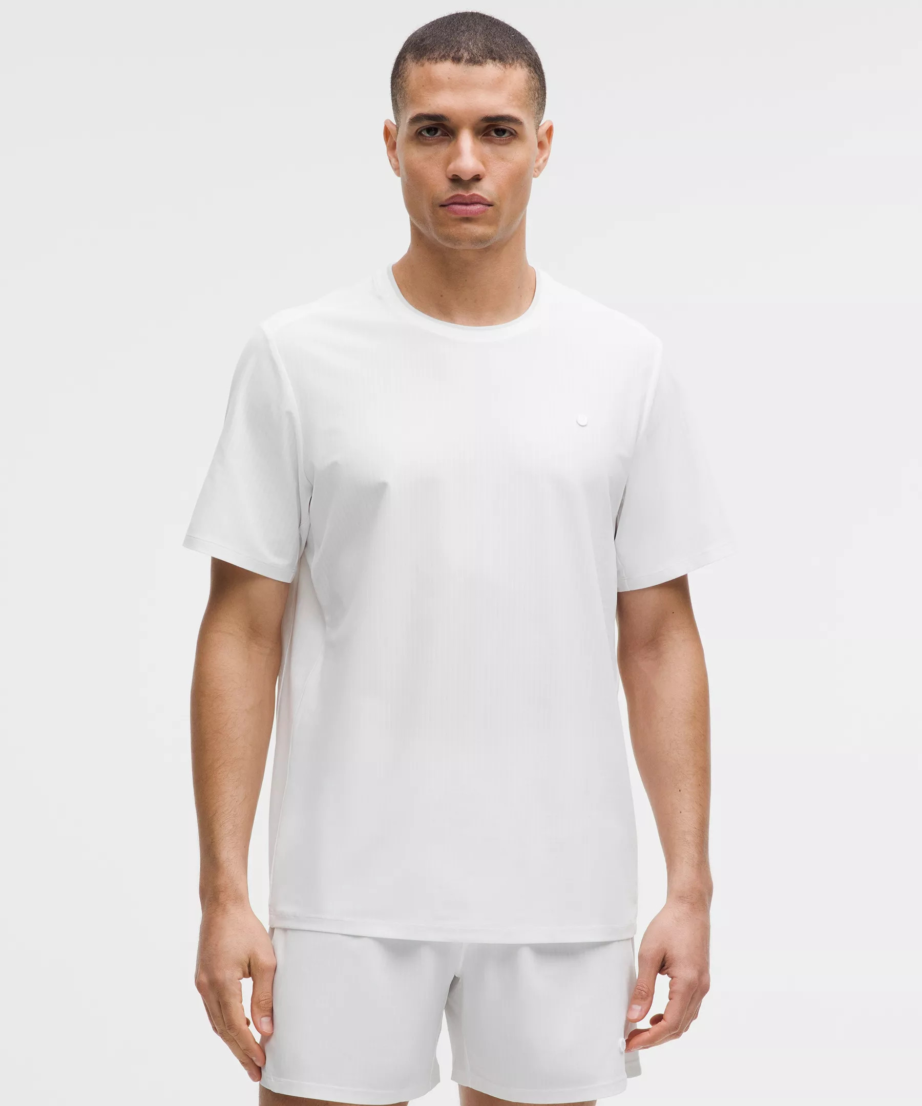 UV-Protective Striped Mesh Tennis T-Shirt | Men's Short Sleeve Shirts & Tee's | lululemon | Lululemon (US)