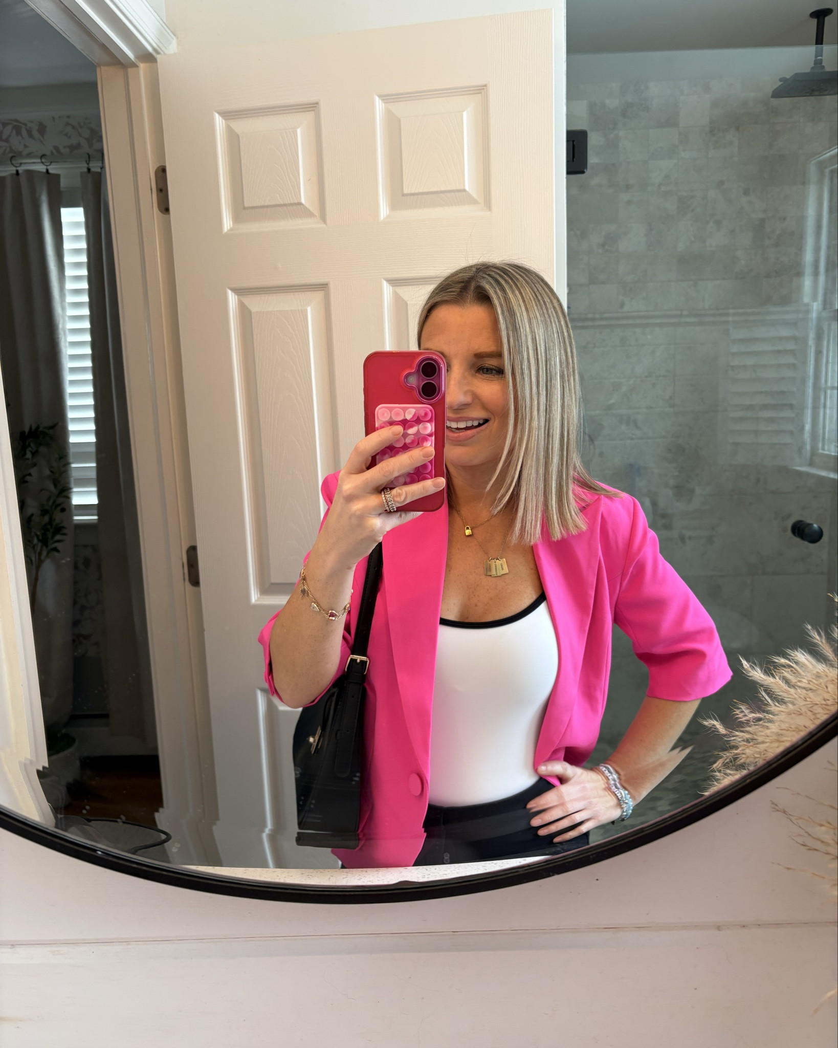 OMG! I feel sooooo cute in this fun trendy workwear look that is HOT! 

Trudy35 for 35% off blazer through March! 

#LTKWorkwear #LTKPetite #LTKSaleAlert