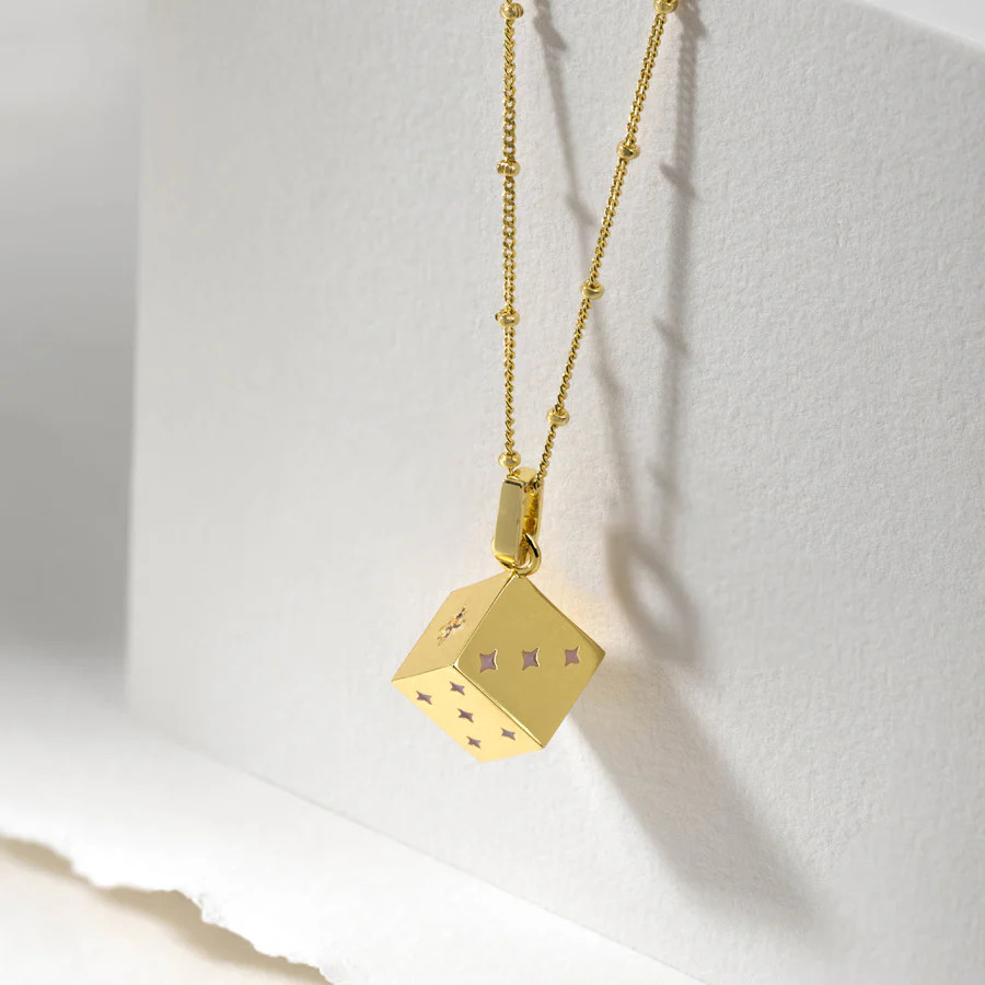 Dice Gold Necklace | Wanderlust + Co