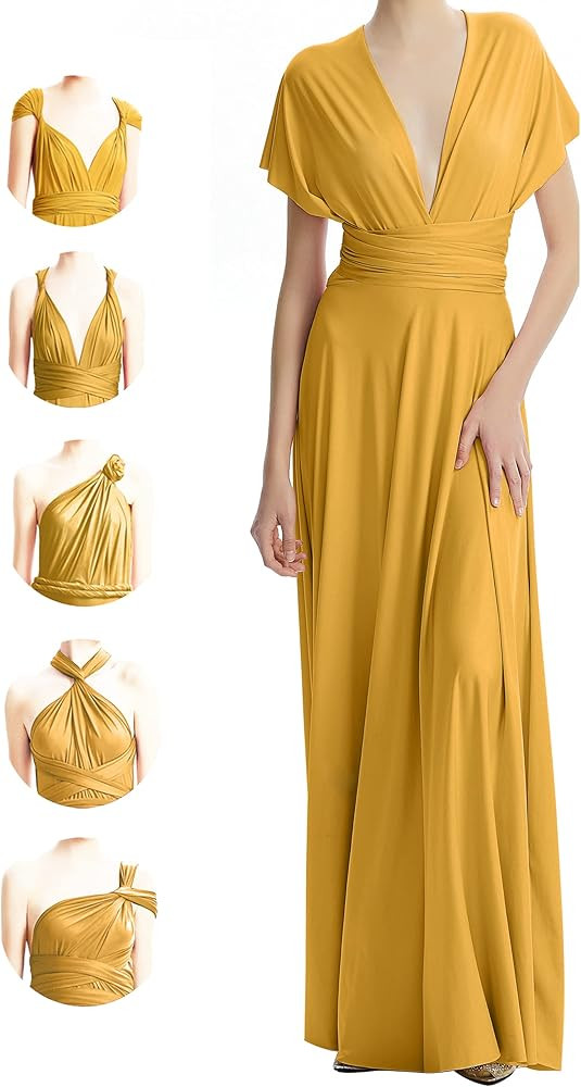 Infinity Dresses for Bridesmaids,Wedding Guest Dresses for Women,Plus Size Wrap Dress Long Maxi C... | Amazon (US)