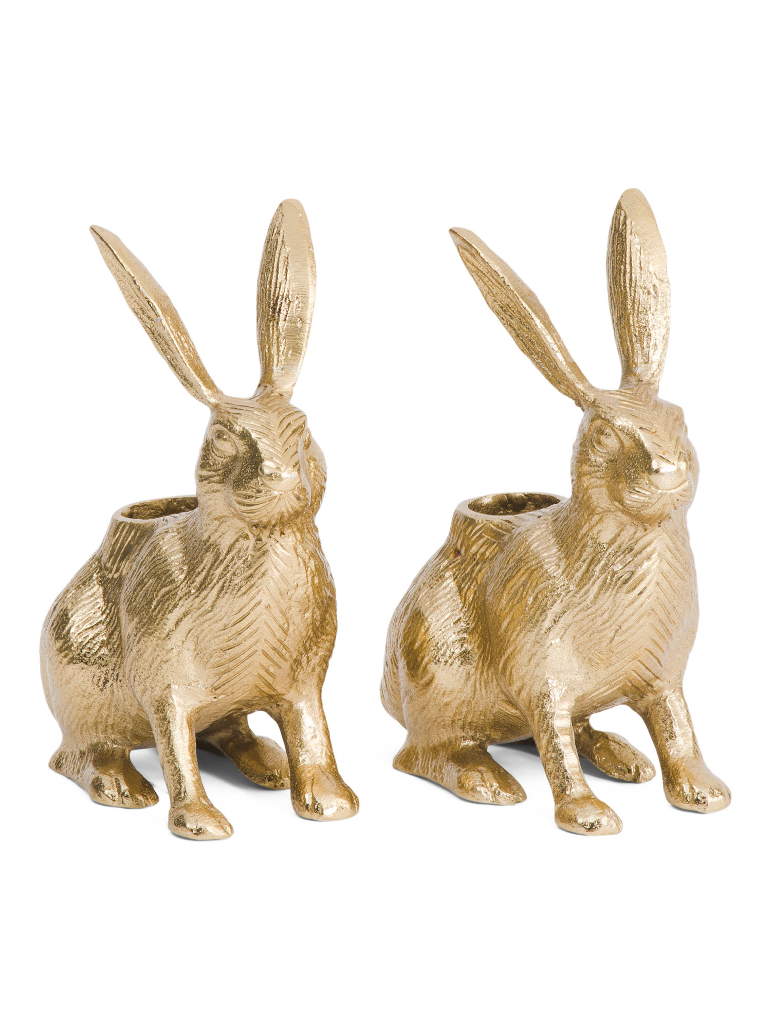 2pk 6in Aluminium Bunny Candleholders | Easter | Marshalls | Marshalls