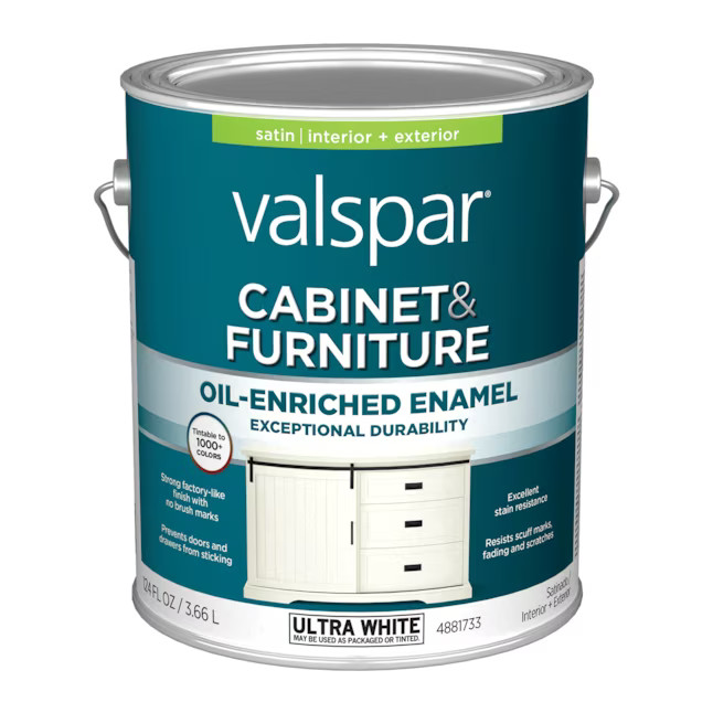Valspar  Semi-gloss Base Tintable Cabinet and Furniture Paint Enamel (1-quart) | Lowe's