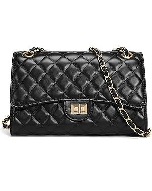 Quilted Crossbody Bag for Women Trendy Ladies Shoulder Bag PU Leather Cross Body Purses Satchel H... | Amazon (US)