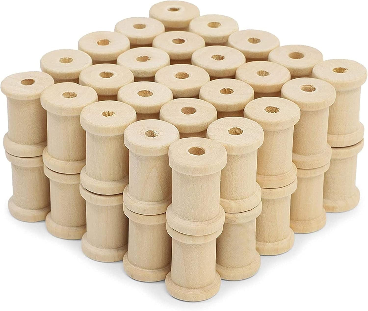 Empty Wooden Spools for Crafts (0.75 x 1 in, 50 Pack) | Amazon (US)
