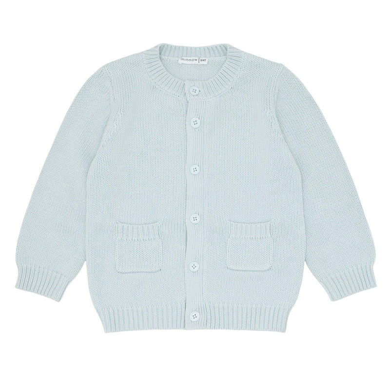 light blue knit cardigan | minnow