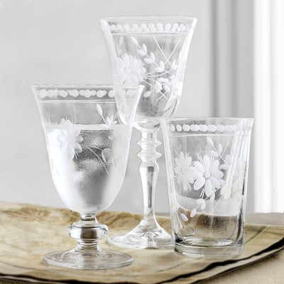 Vintage Etched Goblets | Williams-Sonoma