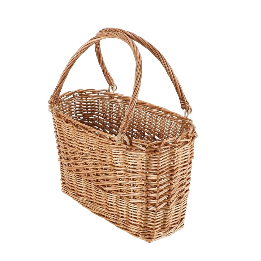 Natural Wicker Picnic Basket with Handle - Woven Willow Basket for Eggs, Candy, Groceries, Flower... | Amazon (US)