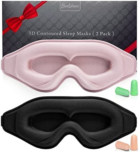Sleep Mask for Men & Women, Sleep Eye Mask, 3D Eye Mask for Sleeping with Adjustable Strap, BeeVi... | Amazon (US)
