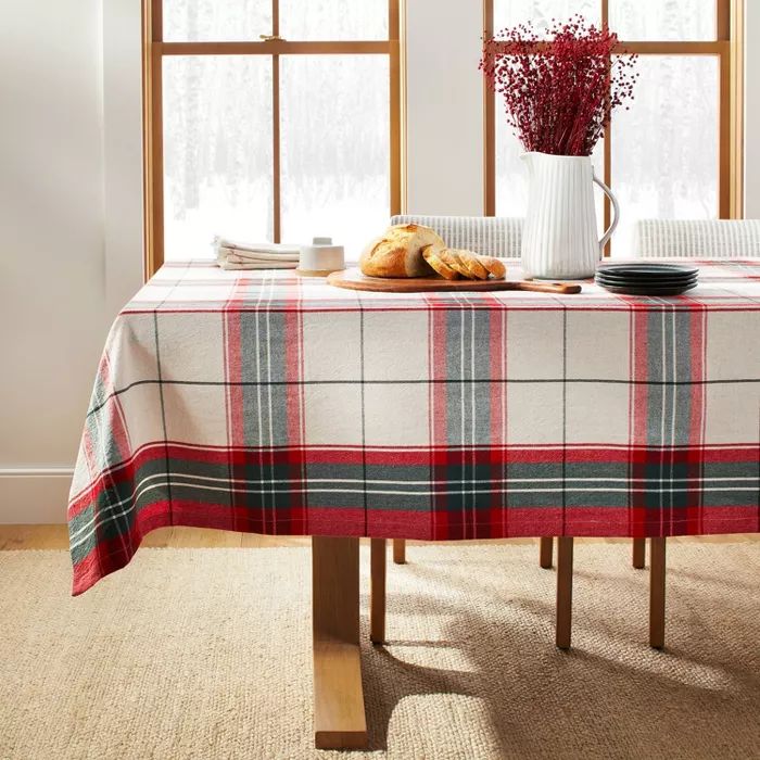 Holiday Plaid Tablecloth Red/Green - Hearth & Hand™ with Magnolia | Target