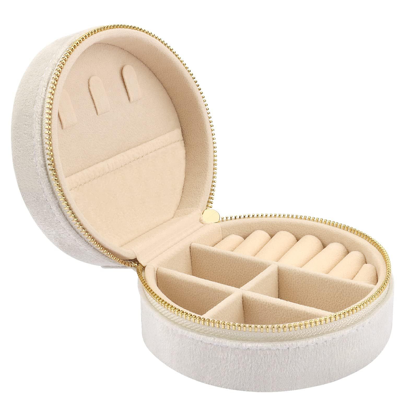 DesignSter Travel Jewelry Box - Velvet Mini Jewelry Organizer, Small Jewelry Case for Girls Women... | Amazon (US)