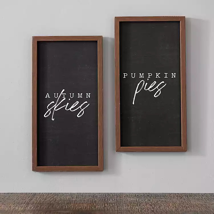 New!
											Autumn Skies Pumpkin Pies Wall Plaques, Set of 2 | Kirkland's Home