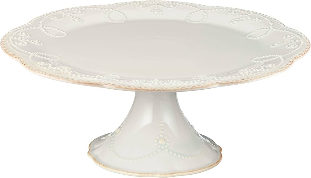 Lenox French Perle Pedestal Cake Plate, Medium, White - | Amazon (US)