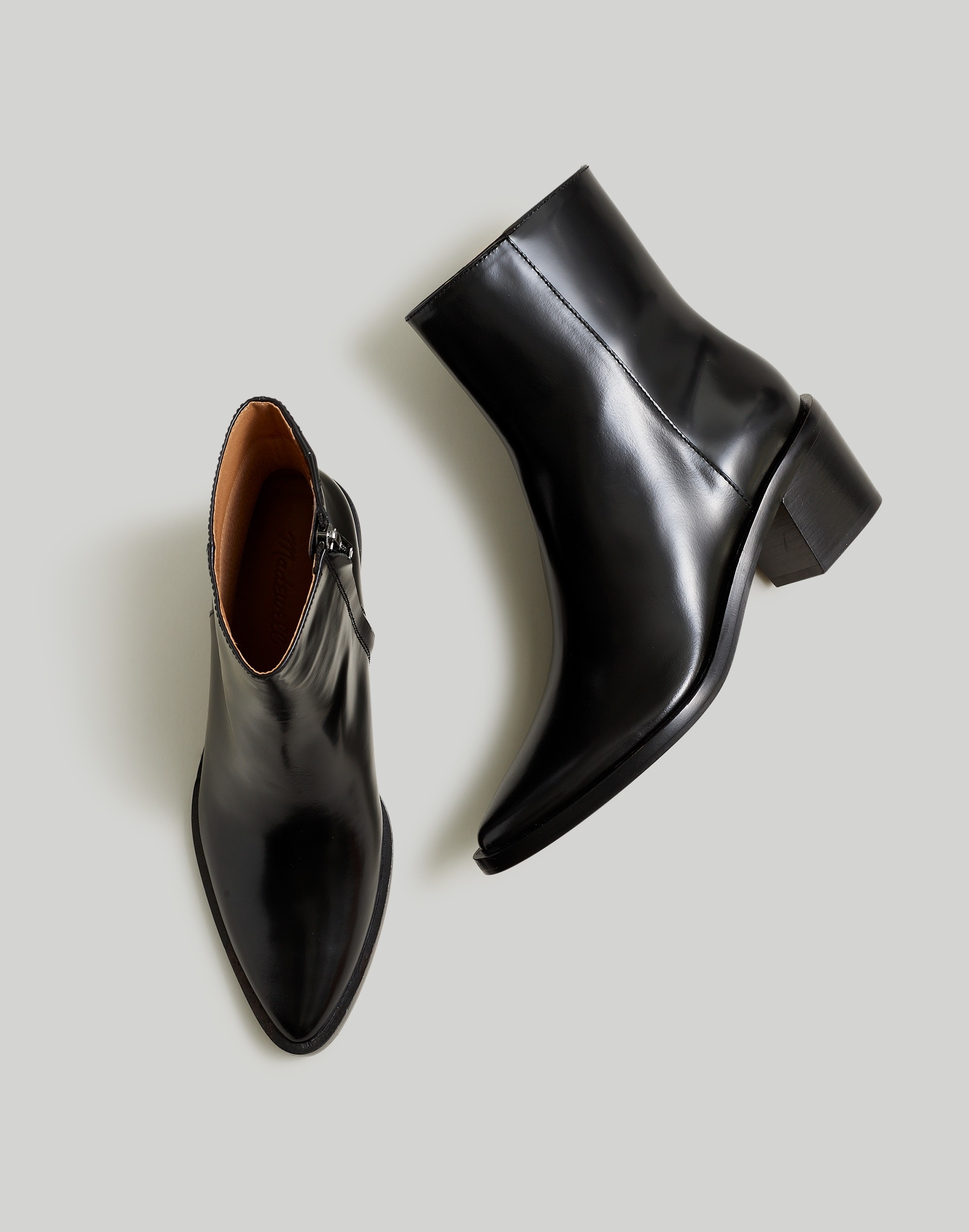 The Darcy Ankle Boot in Shiny Leather | Madewell