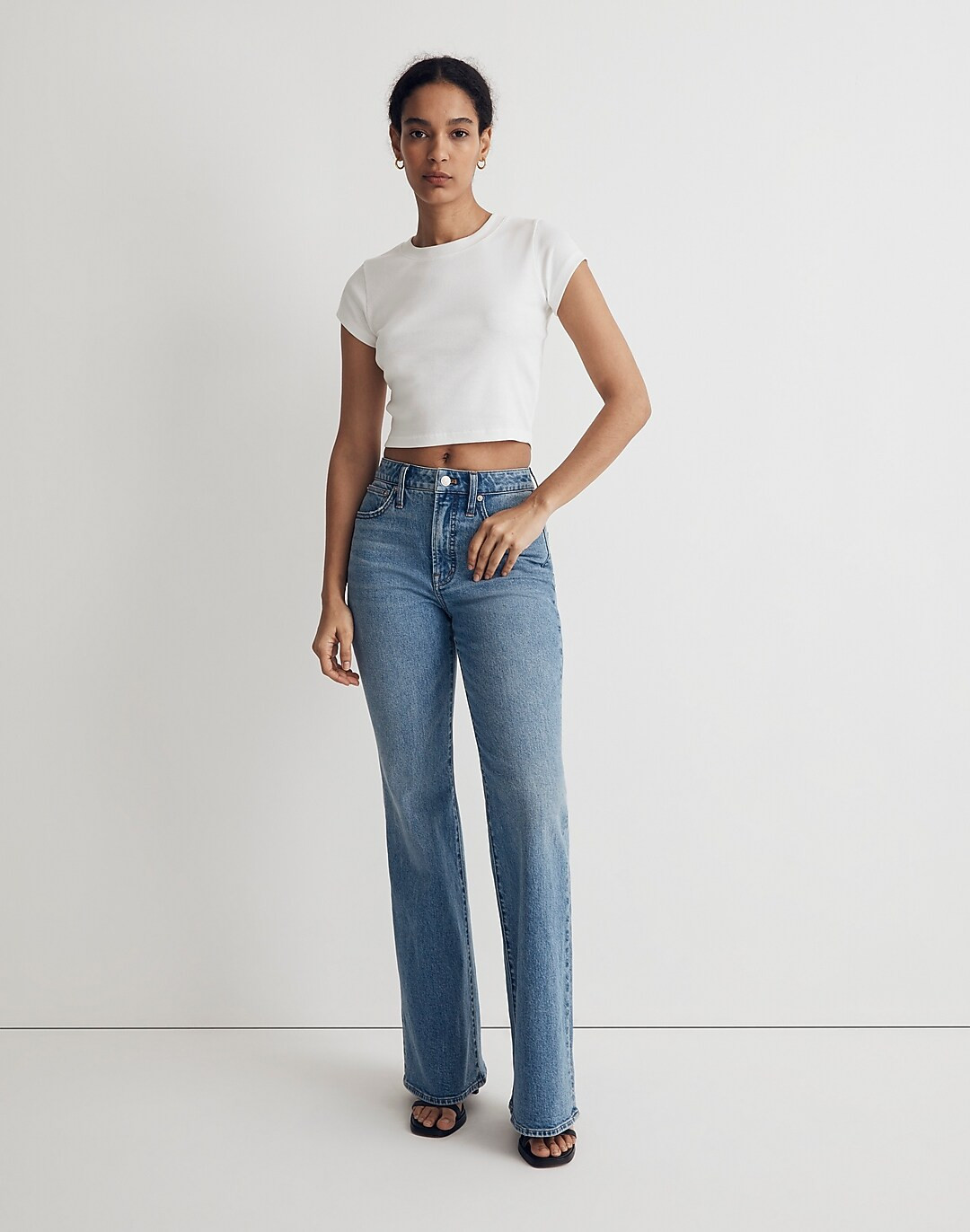 Brightside Rib Crop Tee | Madewell