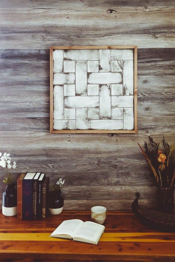 Basket Weave Wood Wall Art  Rustic Pine Wall Décor  | Etsy | Etsy (US)