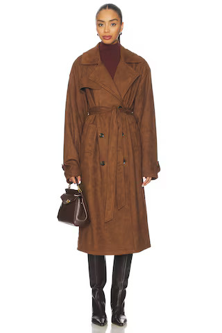 ALL THE WAYS Milana Faux Suede Coat in Brown from Revolve.com | Revolve Clothing (Global)