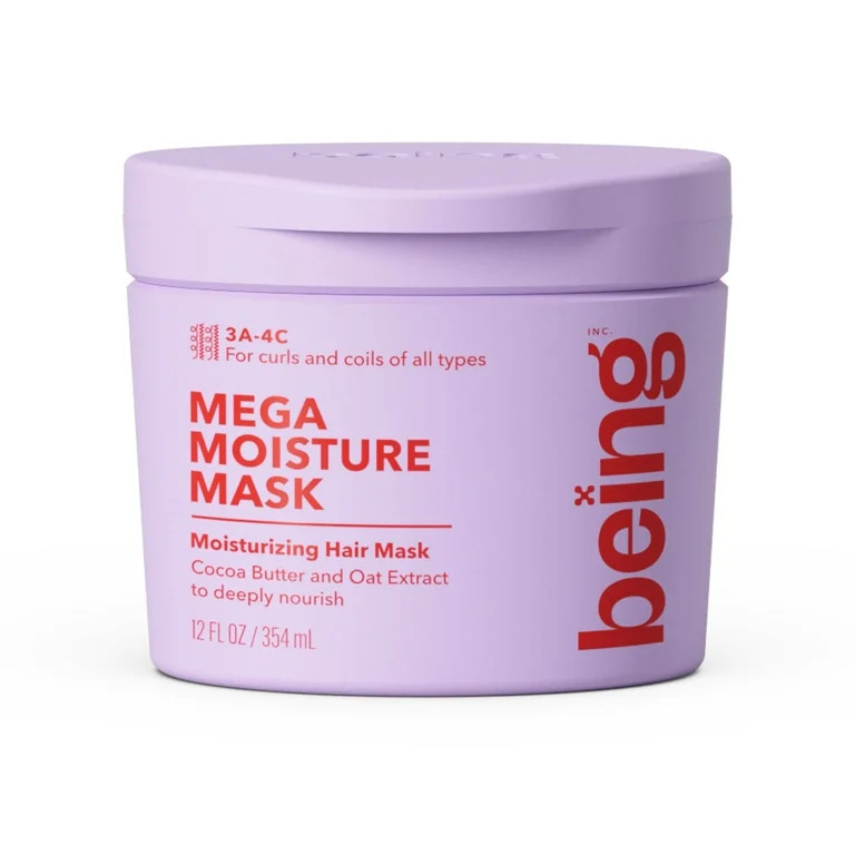 Being MEGA MOISTURE Hair Mask with Cocoa Butter and Oat Extract, 12 fl oz | Walmart (US)