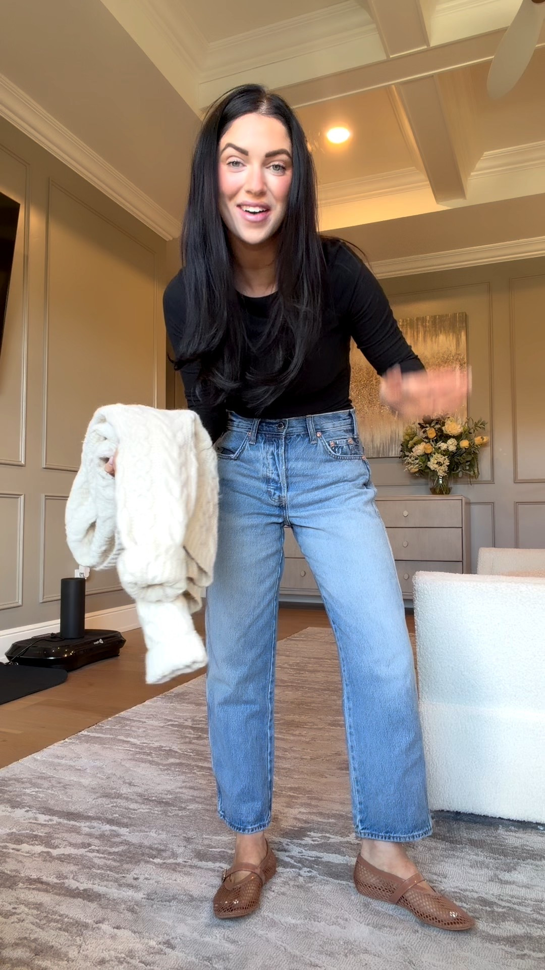 Linking my whole entire target order because it is so good! This long sleeve basic top is phenomenal! Perfect weight and texture- I ended up getting it in two colors as well as the sweater! 