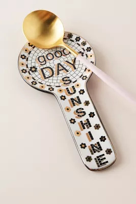 The Bistro Tile Stoneware Spoon Rest | Anthropologie (US)
