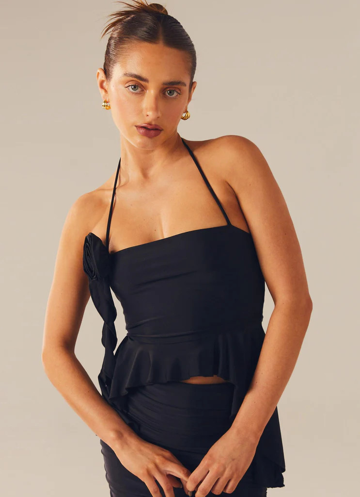 Struck By Cupid Cami Top - Black | Peppermayo (Global)