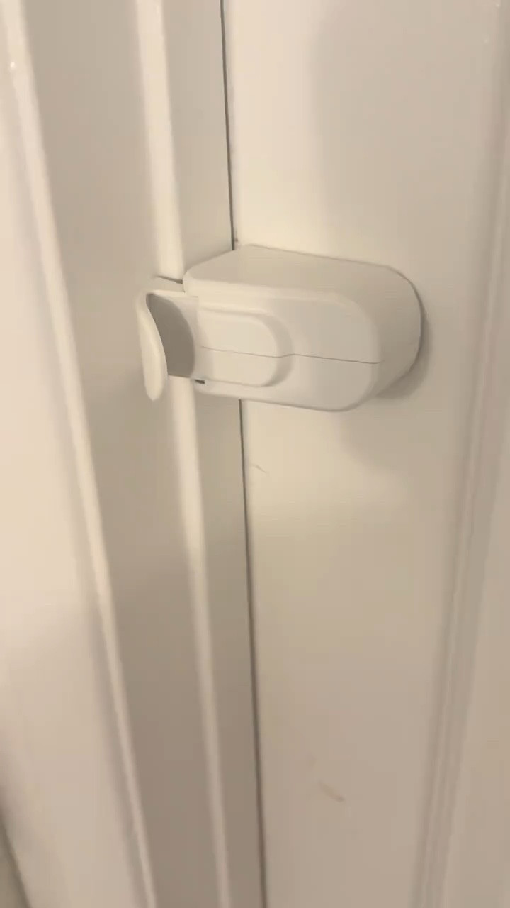 One child and toddler proof find you’ll need. this door hug lock doesn’t require and screws it’s just hooks right on to the door.

#LTKKids #LTKBaby #LTKHome