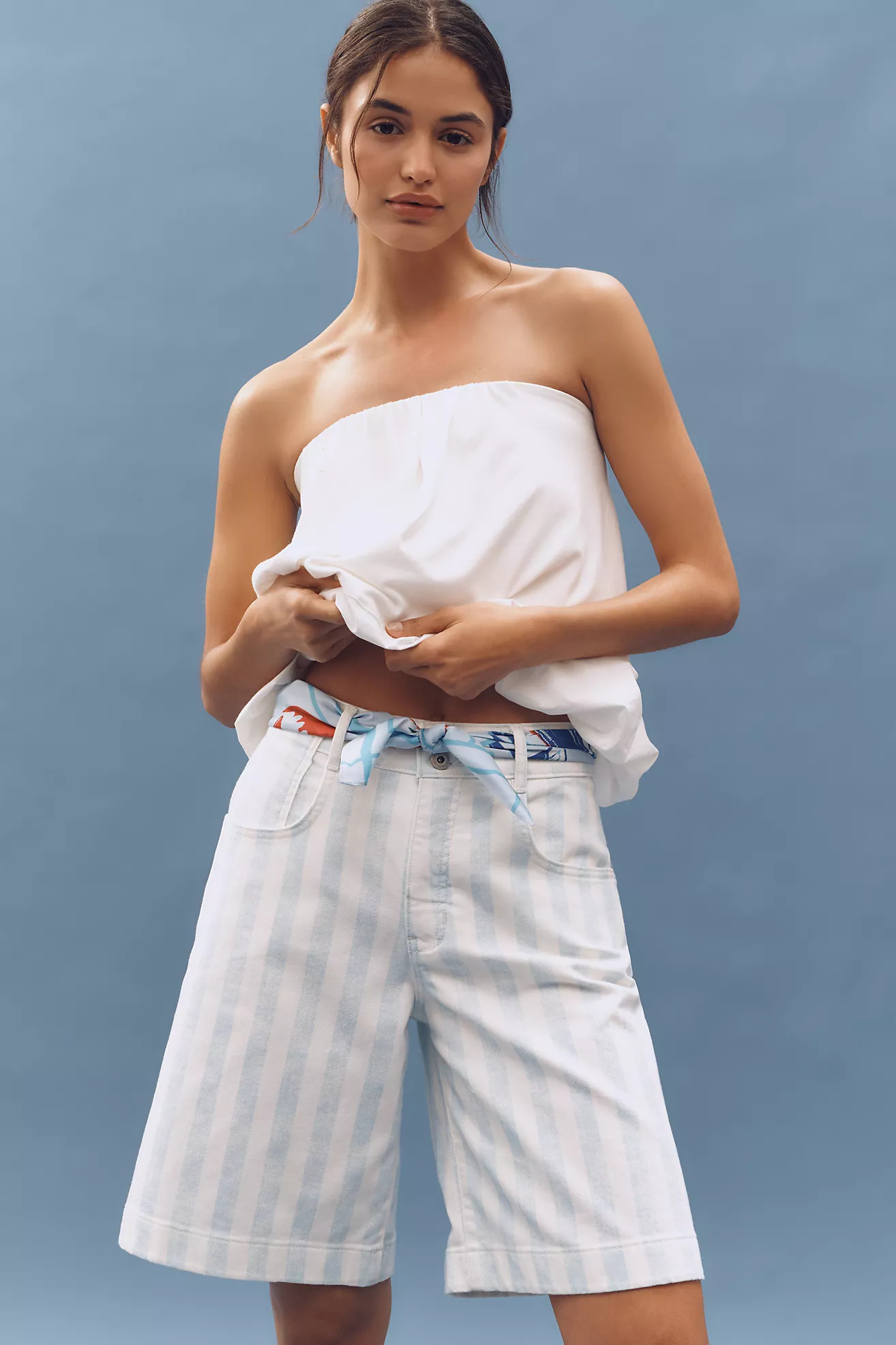 Maeve Printed Bermuda Shorts | Anthropologie (US)