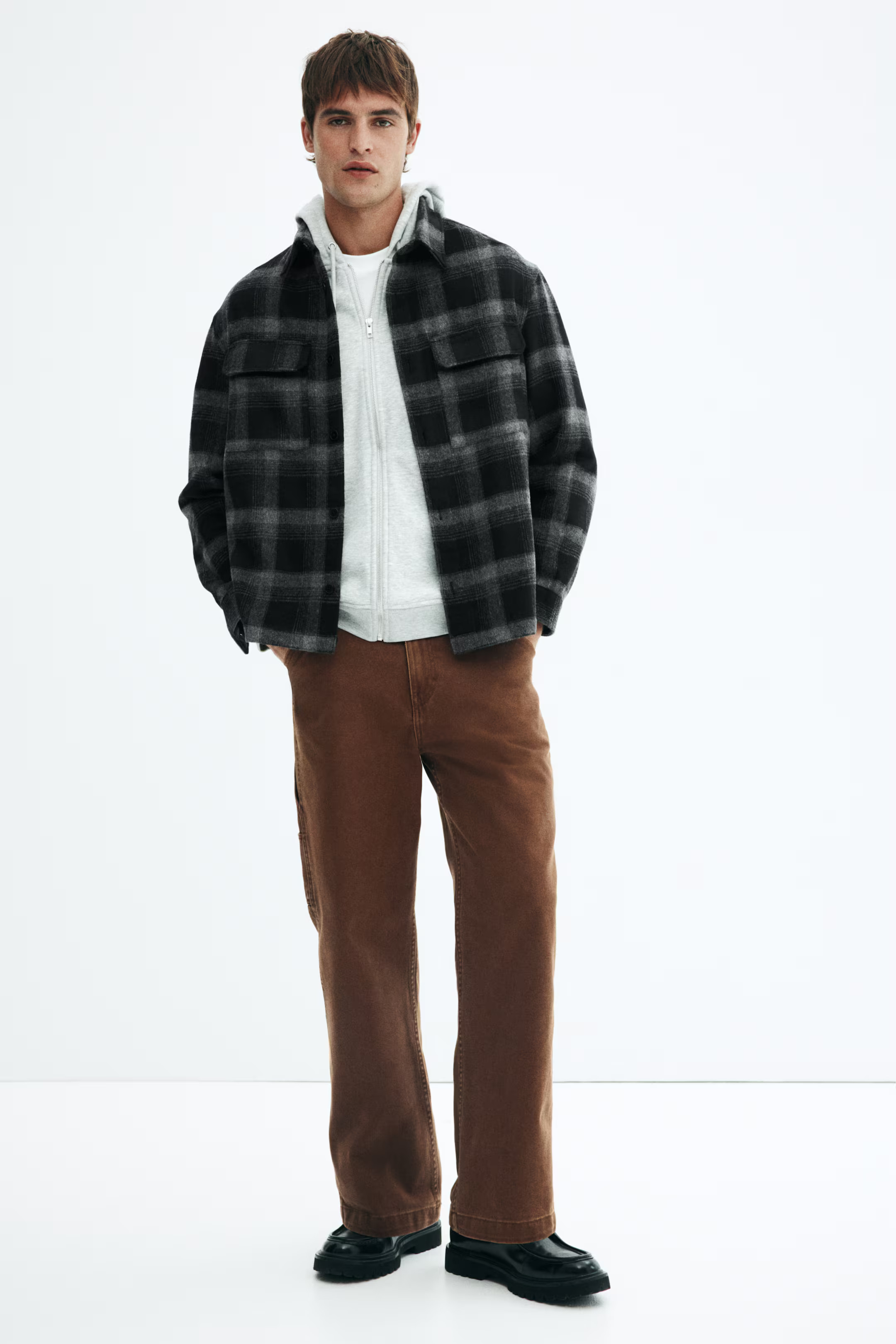 Regular Fit Flannel overshirt | H&M (UK, MY, IN, SG, PH, TW, HK)