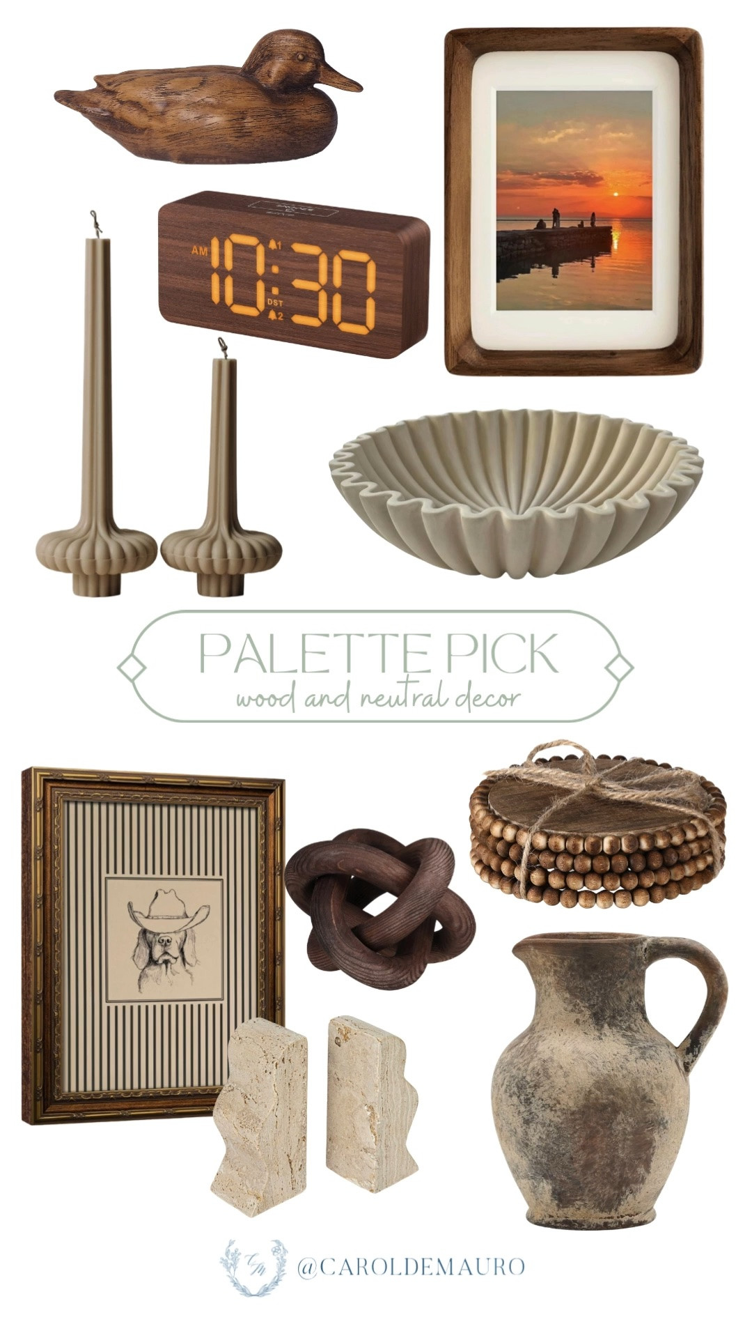 Warm wood tones and neutral textures make any space feel instantly grounded and cozy. Little details like these carved accents and ribbed candles add so much character.

wood home decor, neutral home decor, earthy home accents, warm home styling, decorative accents, organic modern decor

#LTKHome #LTKSeasonal