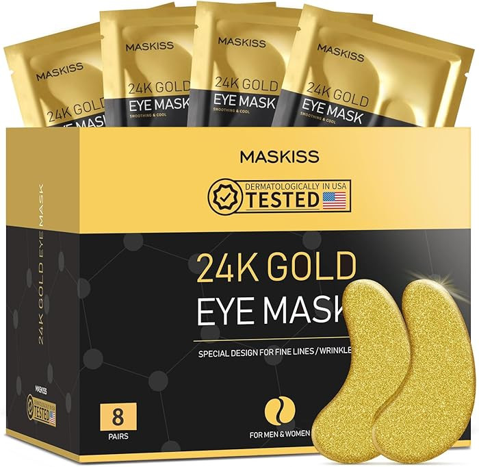 Maskiss 24k Gold Under Eye Patches (8 Pairs), eye mask, Collagen Skin Care Products, Eye Patches ... | Amazon (US)