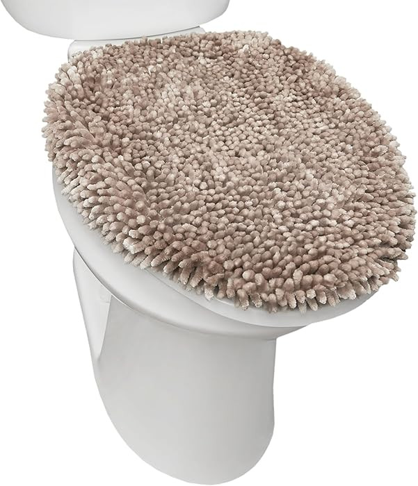 TOWN & COUNTRY BASICS Spa Step Noodle Solid Bathroom Toilet Lid Cover, Plush, Soft, and Absorbent... | Amazon (US)