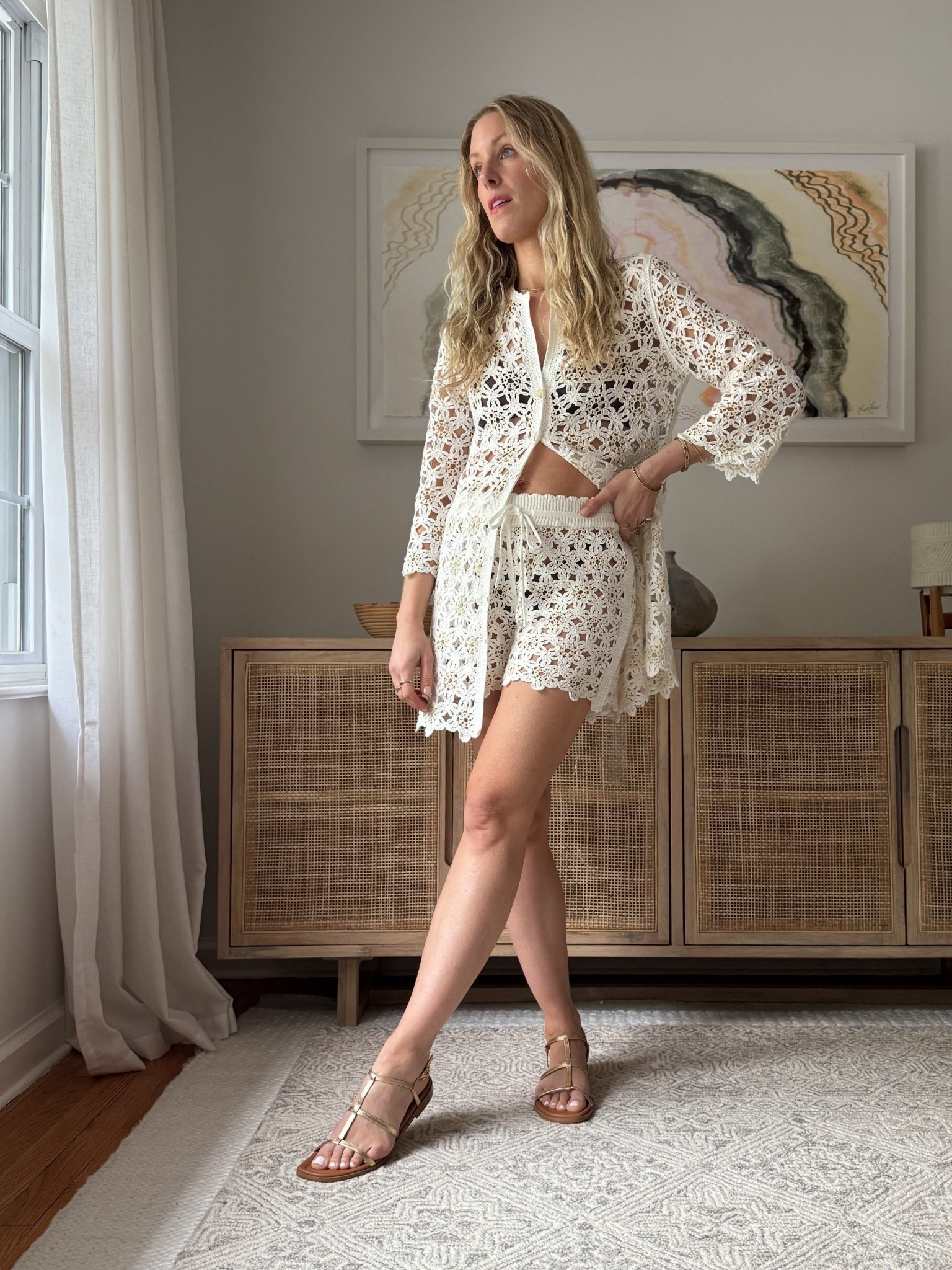 My new favorite summer set that you can wear as a beach / pool cover-up or a dress. True to size and so chic. The sandals are so comfy too  

#LTKTravel #LTKOver40 #LTKSwim