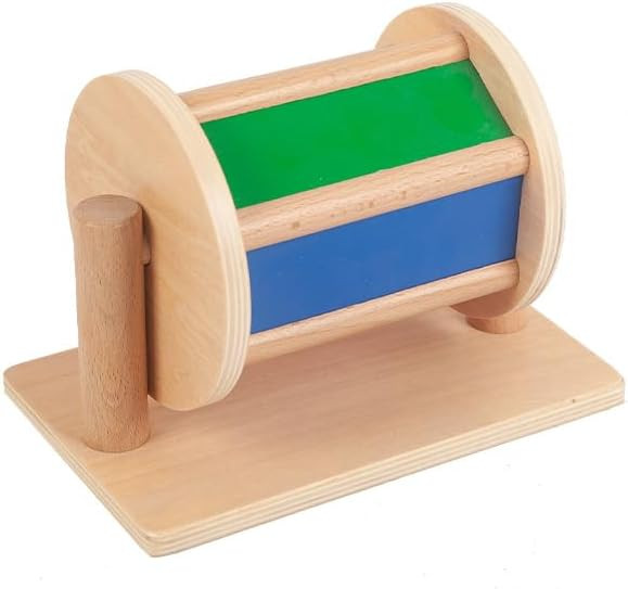 YATOSEEN Spinning Drum Toy, Wooden Montessori Toys for Kids, Sensory Toys, Spinning Rainbow Color... | Amazon (UK)