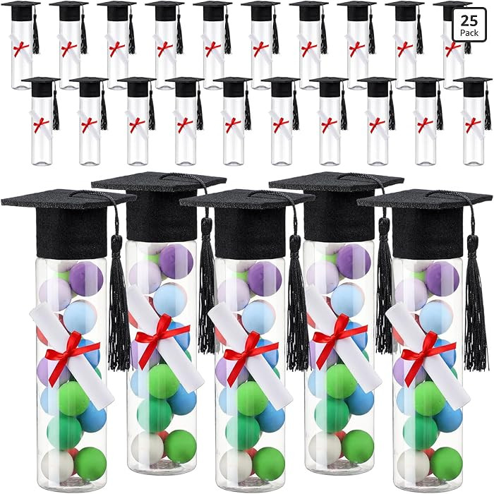Vesici Juego de 25 tubos de caramelo de graduación 2026, regalos creativos de fiesta de graduaci... | Amazon (US)