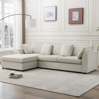 Wauseon 2 - Piece 108.7" Upholstered L Shape Sofa with Convertible Chaise | Wayfair North America