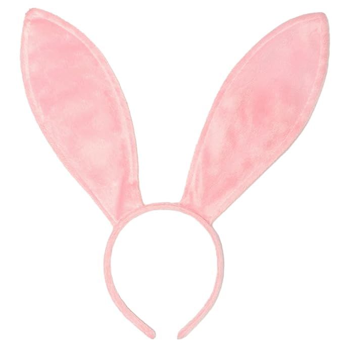 Amazon.com: Funcredible Playboy Bunny Ears Headband - Velvet Pink Rabbit Ears - Bendable Cosplay ... | Amazon (US)