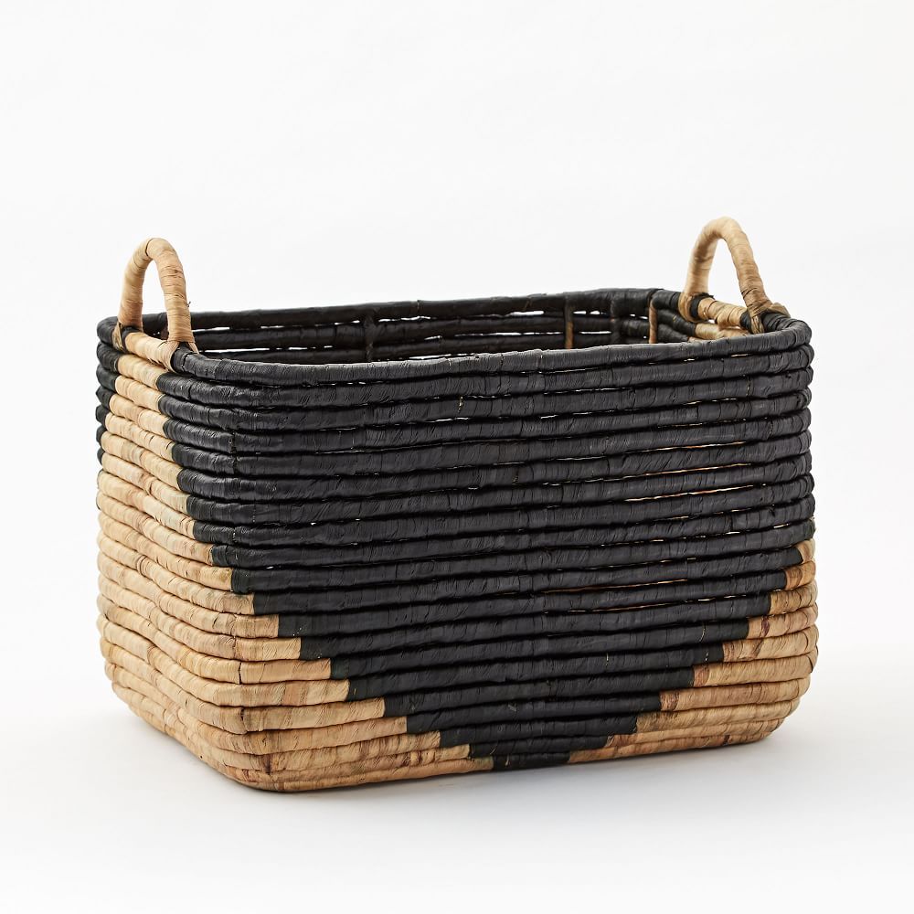 Woven Seagrass Baskets - Natural/Black | West Elm (US)