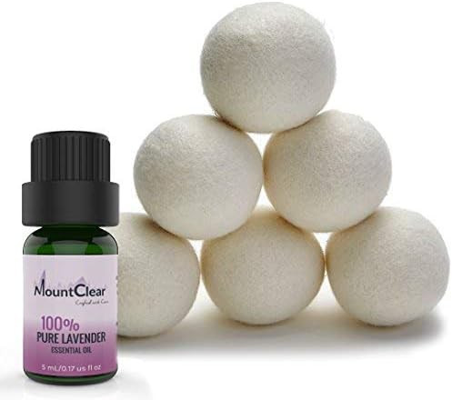 Mountclear Wool Dryer Balls-Lavender Scented Oil Fabric Softener-All Natural,Chemical Free and Hy... | Amazon (US)